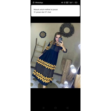 daster sifani lengan panjang kuning