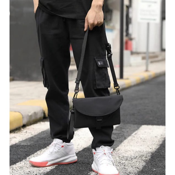 Tas Selempang Pria Bahu Korea / Tas Slempang bag polos selendang bahan Kanvas | Tas pria Selempang polos| tas wanita Selempang polos