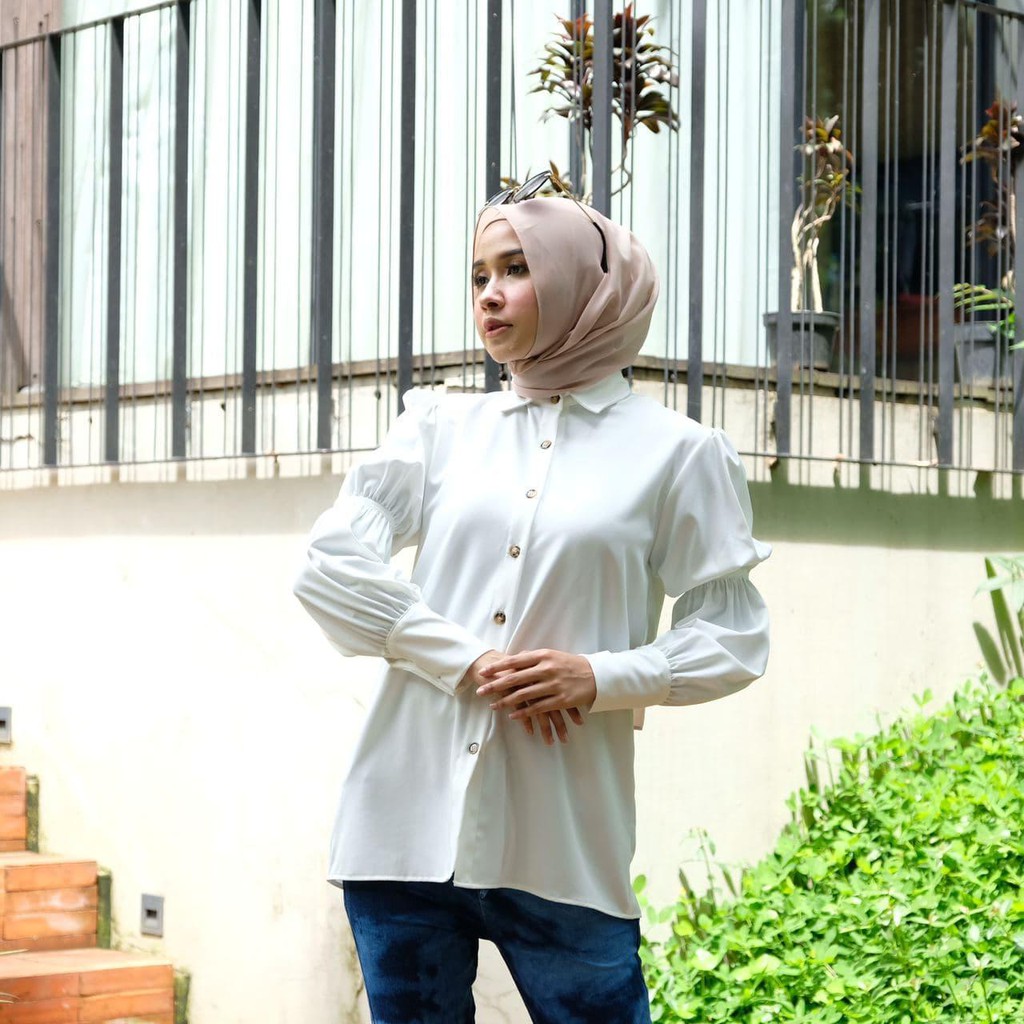 Ahladita Shirt/Kemeja Atasan Lilac/Atasan Lilac/Blouse Lilac/Shirt Wanita All Size/Blouse Lilac