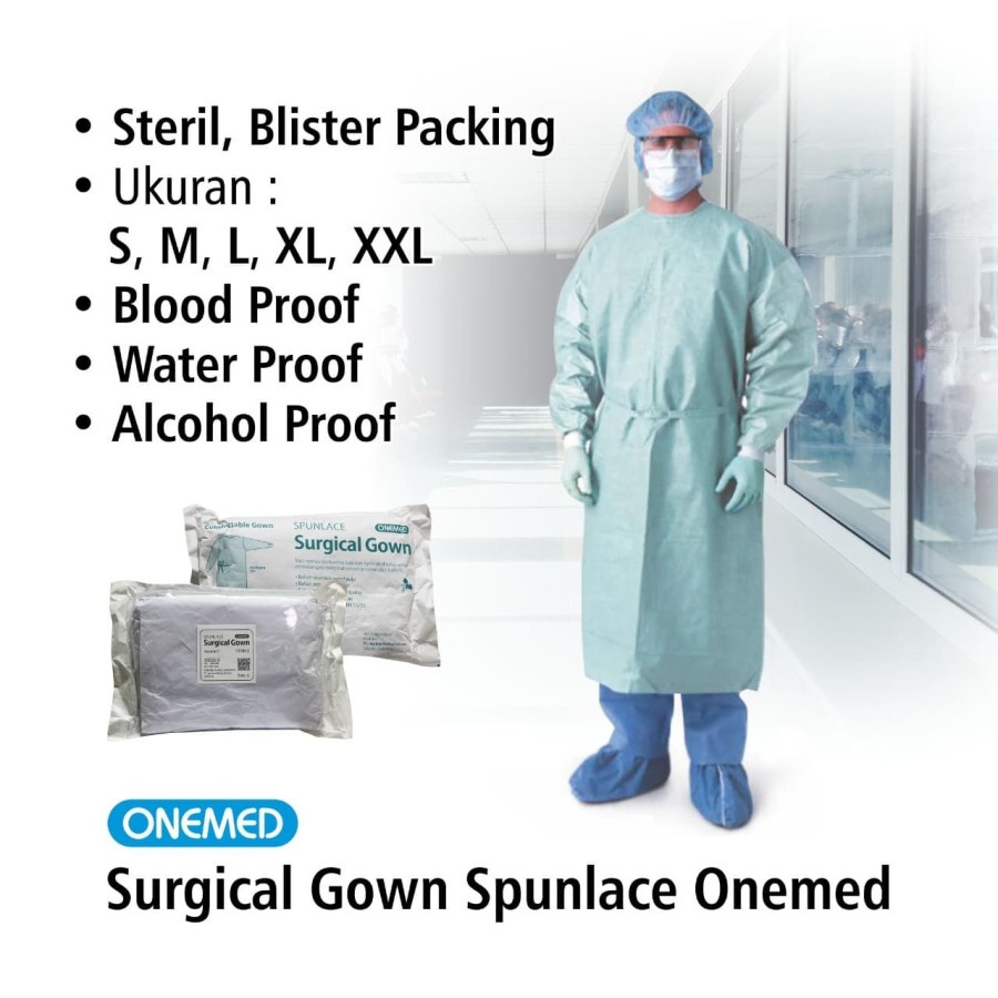 Surgical Gown Baju Operasi Spunlace OneMed