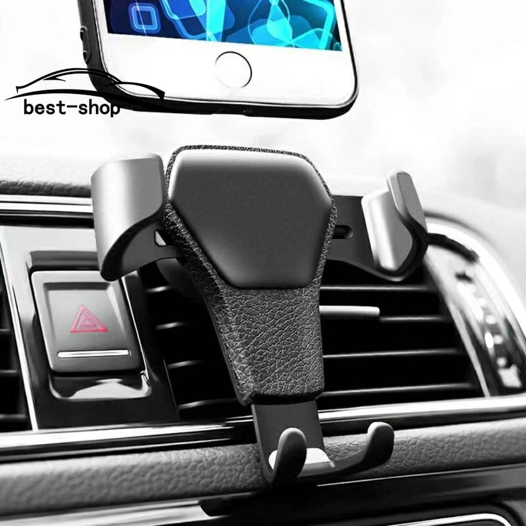 Holder Handphone Universal Bahan Kulit Untuk Kisikisi Ac Mobil