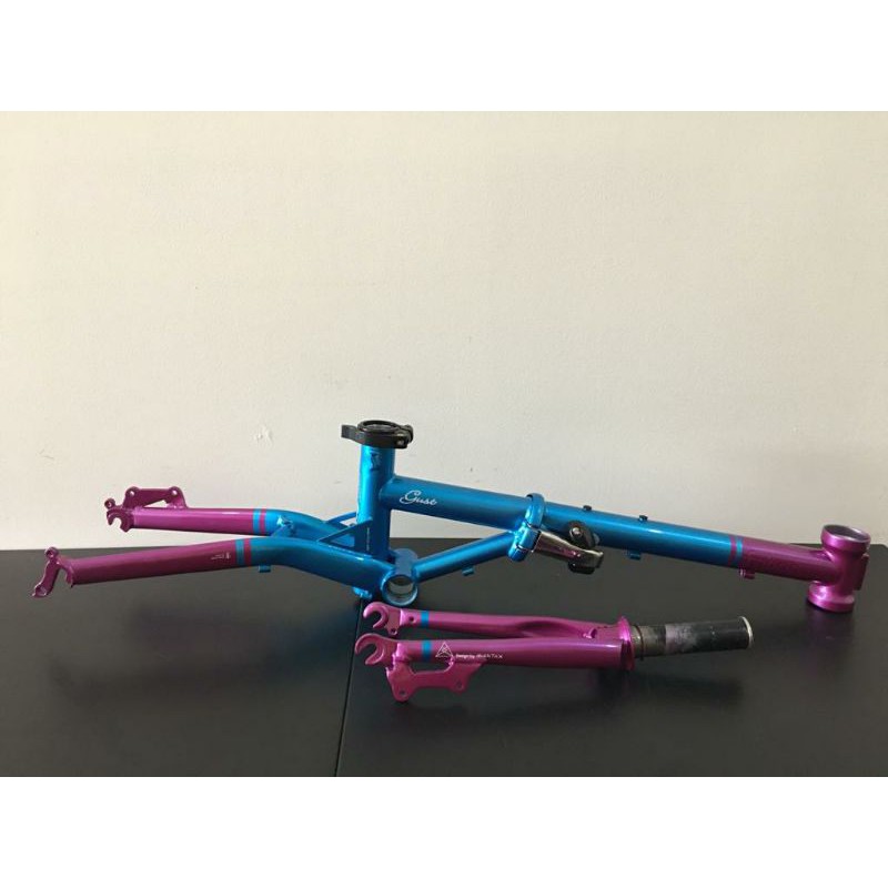 Frame fork Handlepost sepeda lipat seli Fnhon Gust Discbrake Wayang Srikandi not v brake blast storm