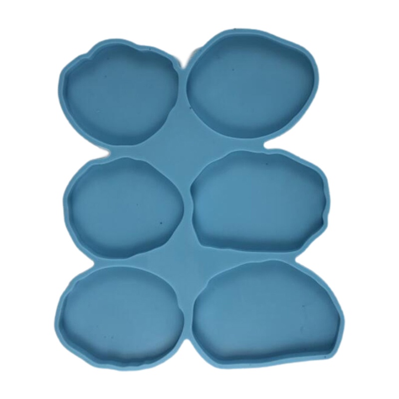 SIY  DIY Crafts Epoxy Resin Mold Handmade 6 Irregular Round Casting Silicone Mould