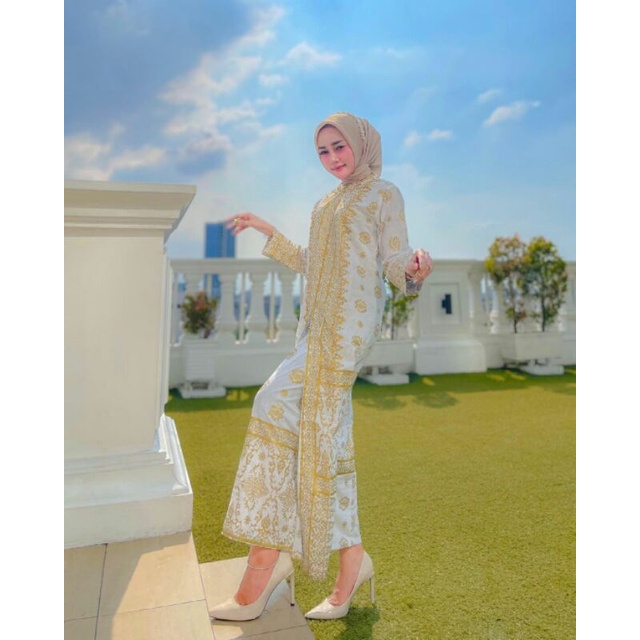 songket Palembang gamis
