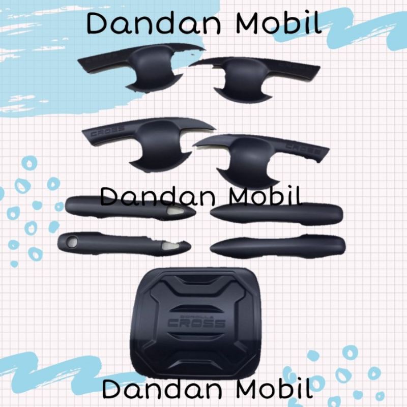 paket outer handle tank cover corollah cross hitam