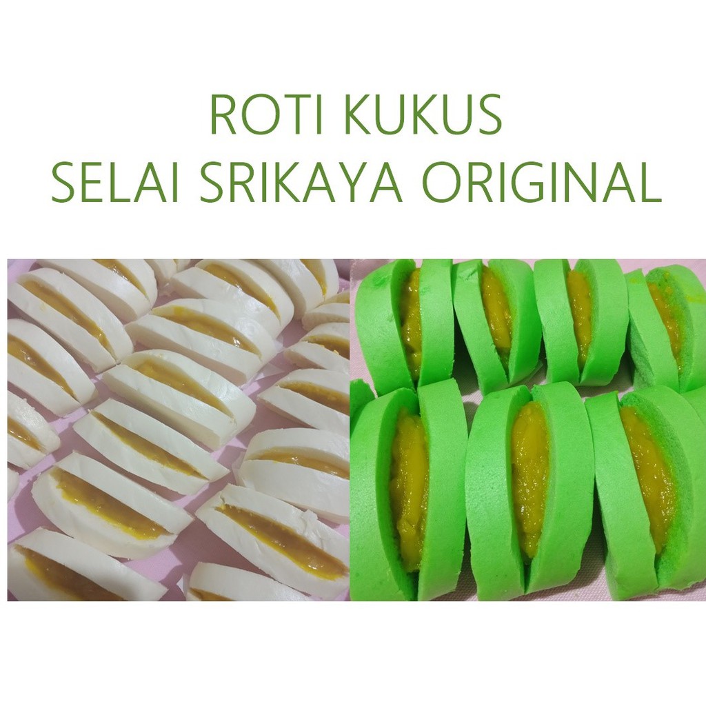 Roti Selai Srikaya Kukus Pandan Hijau dan Roti Kukus Putih Original Homemade Murah