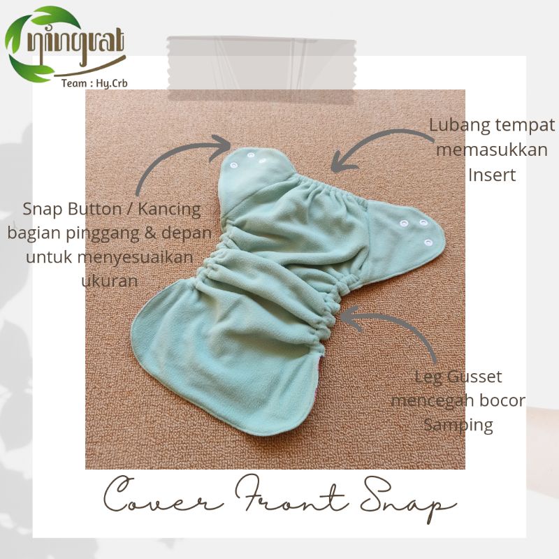 Clodi Ningrat Front Snap ( BB 3-15 Kg)  Ningrat Pullpant  ( BB 3-18 Kg) Clodi Kancing Depan Popok Kain Murah [ Bunda Altaf ]