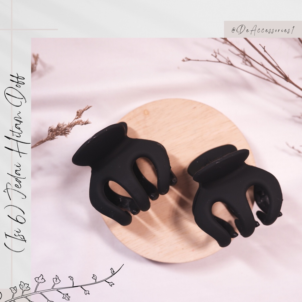 ( ISI 12 ) Jedai Hitam Doff / Jedai Hitam / Jepit Rambut Hitam