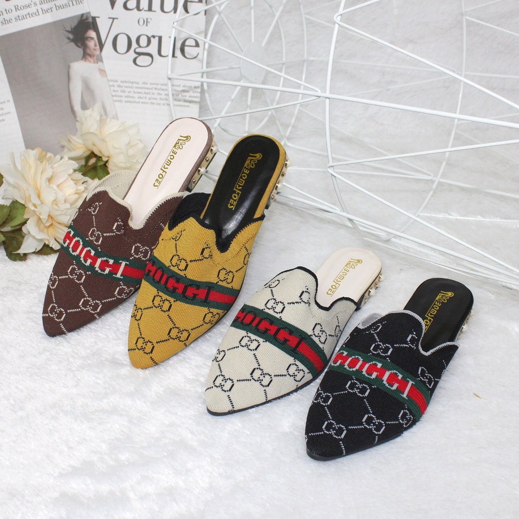 Free BOX Sandal Wanita Import Sandal Flat Shoes Slip On Wanita Import model Sling Back terbaru kekinian termurah NS998