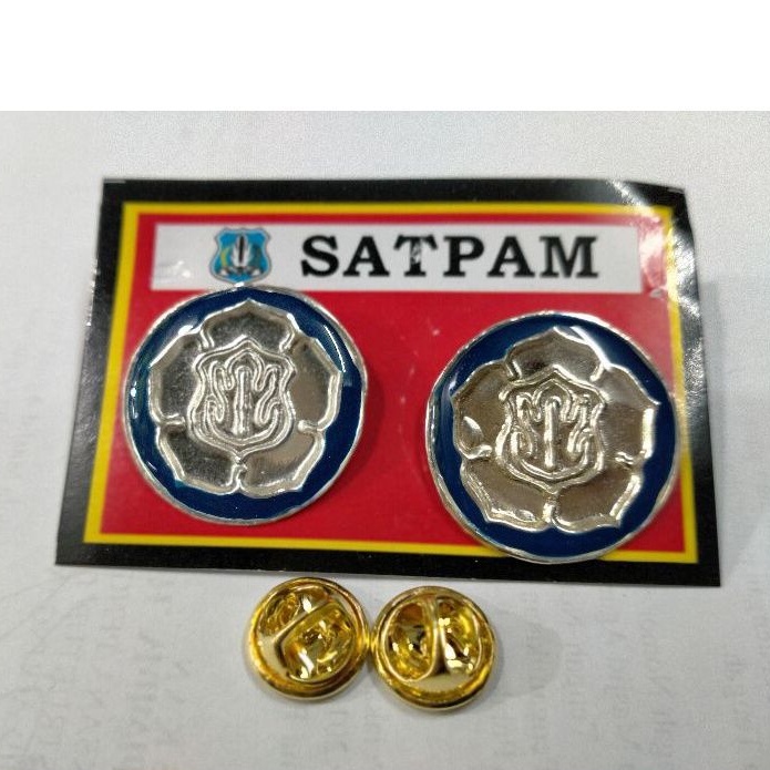 Monogram SATPAM Putih Fiber Paku