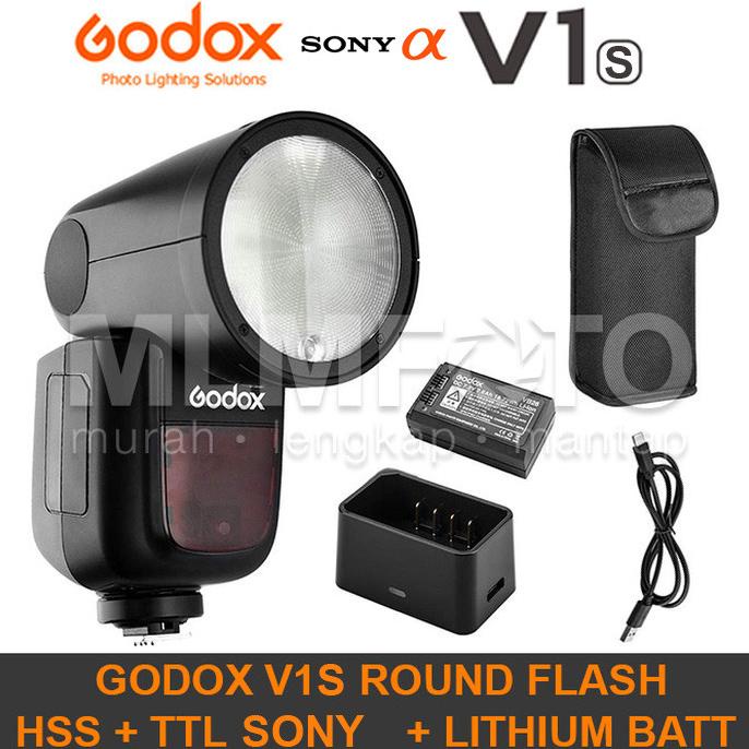 Godox V1S SONY TTL HSS Li-Ion Round Head Flash V-1S V1-S V1 Kit ALPHA Star Seller termurah