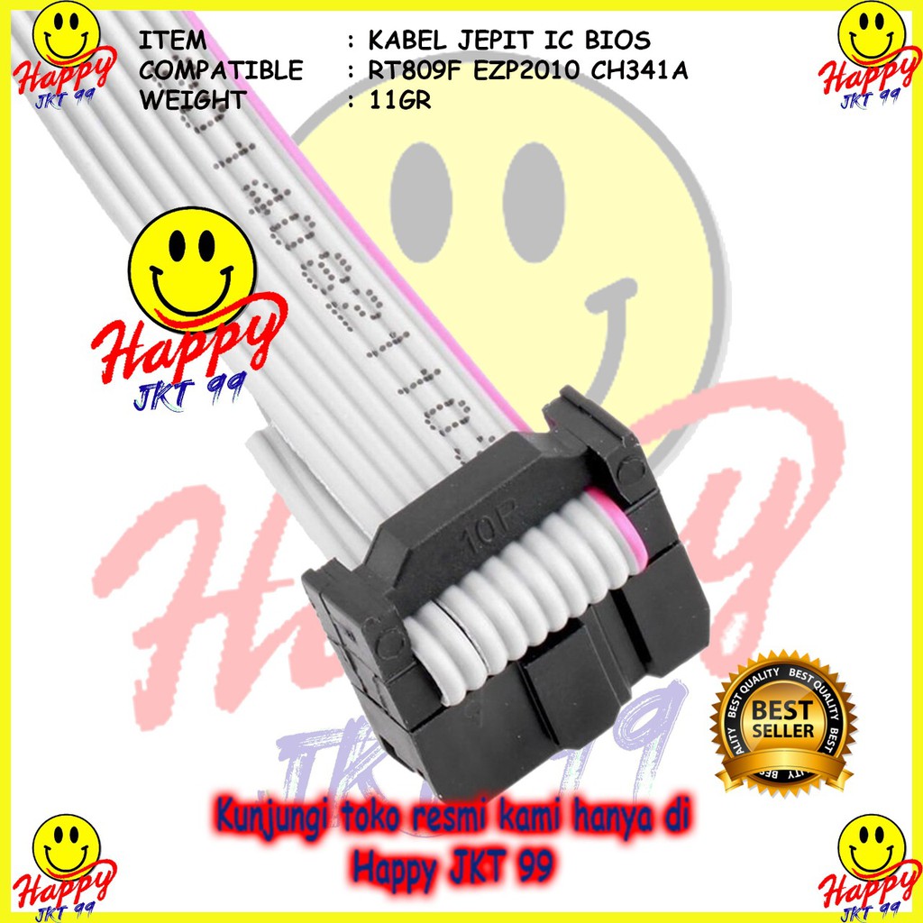 [ HAPPY JKT 99 ] IC Test Clip SOP8 SOIC8 EEPROM Socket Jepit Flash Socket Bios Jepit
