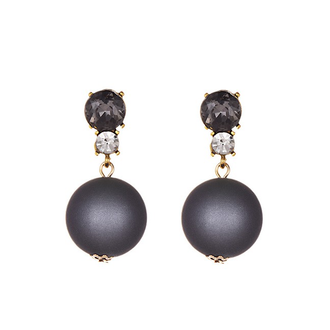 LRC Anting Tusuk Fashion Alloy + Resin Alloy Diamond-studded Ball Earrings F35273