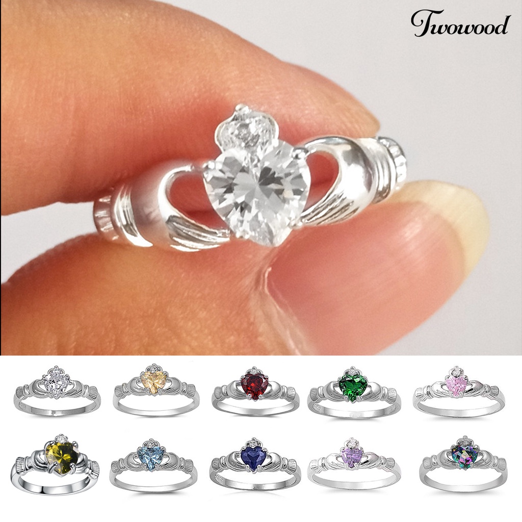 Cincin Bahan Tembaga Model Hollow Bentuk Hati Untuk Wanita