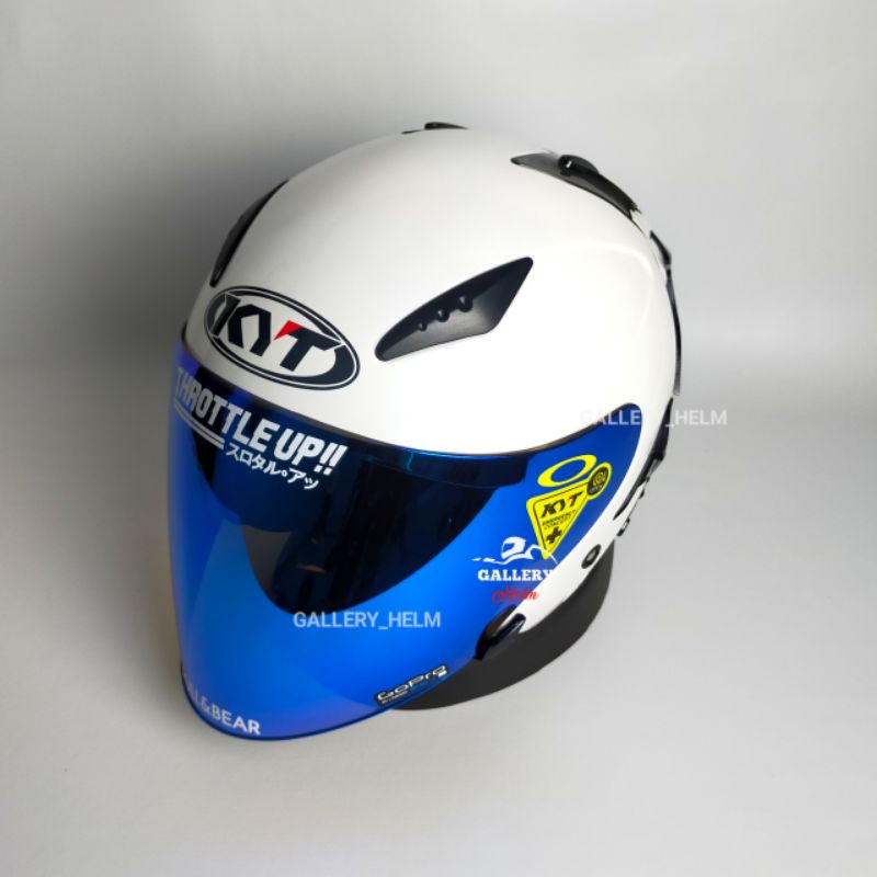 HELM KYT GALAXY FLAT R PUTIH | PAKET GANTENG VISOR VENOM-4