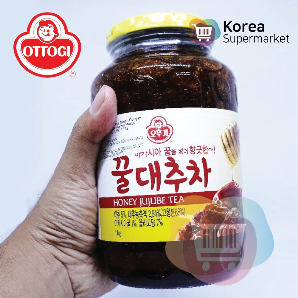 OTTOGI JUJUBE TEA 1 KG / MINUMAN TEH MADU KURMA MERAH ASLI KOREA