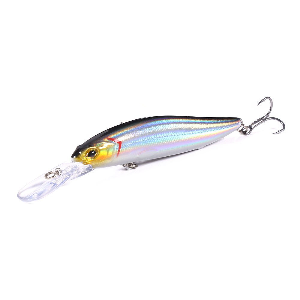 Hengjia 1pcs Casting Minnow Tenggelam Ikan Kecil 13cm 15.5g Magnet Memancing Umpan Laser Fishing Lures Buatan Plastik Keras Untuk Memancing