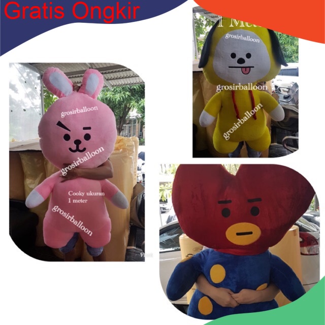 BEKASI Boneka bTS21 JUMBO 1 METER TATA CHIMMY COOKY MURAH