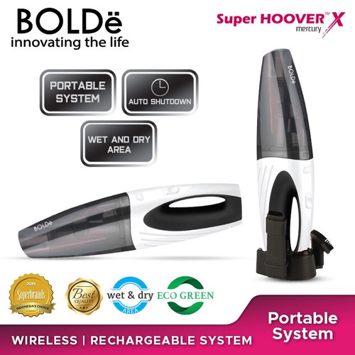 Penyedot Debu Super Hoover Mercury Black white Bolde