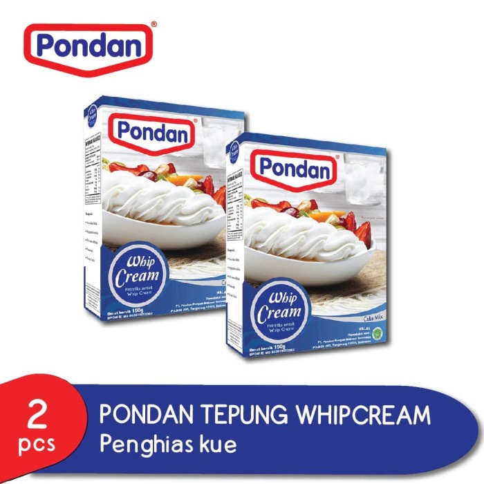 

PROMO [COD] Pondan Whip Cream @150g (2 Box)