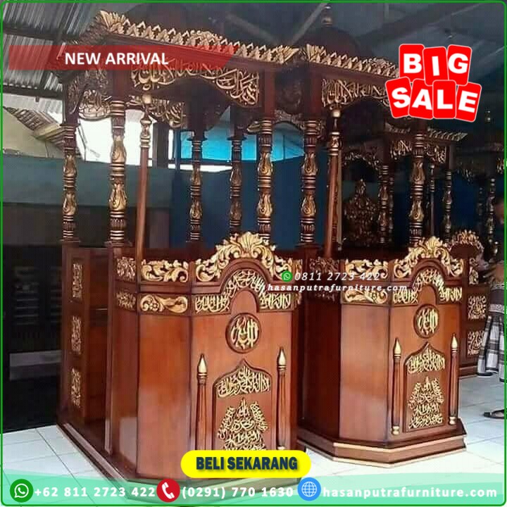 Mimbar masjid | Mimbar jepara | Mimbar masjid Produksi Jepara