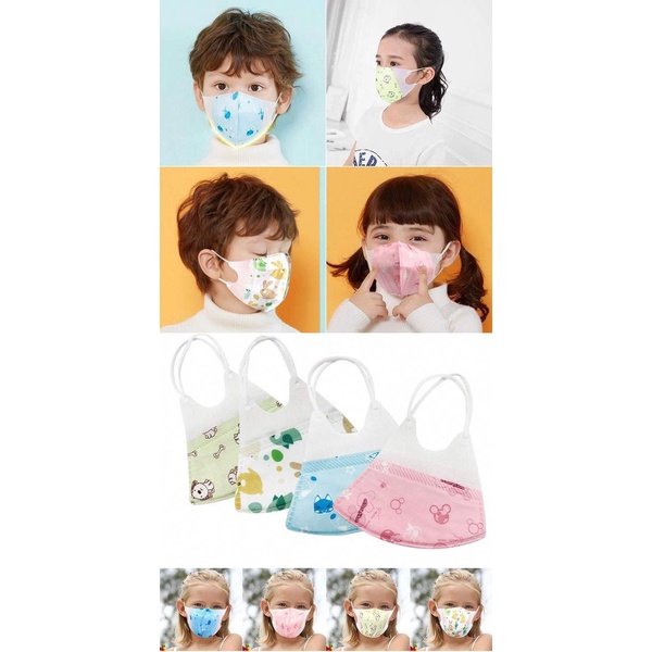 Masker Duckbill Anak Import Motif Lucu Imut 3-12 Tahun 5ply