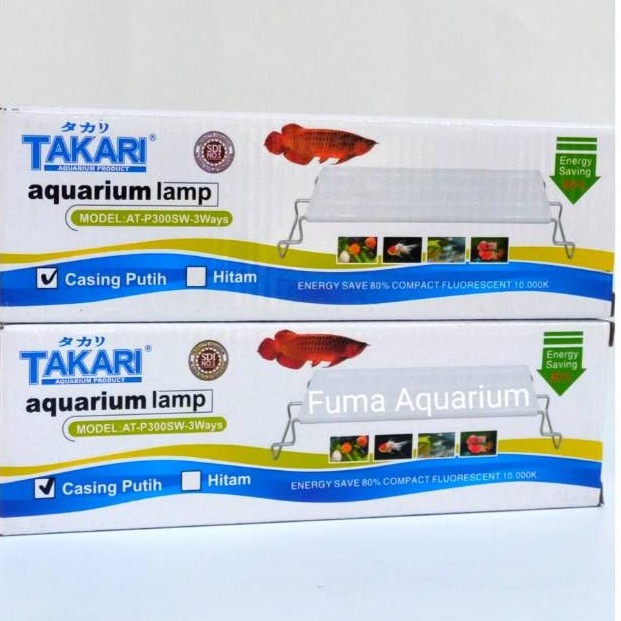 Led Top Aquarium Takari AT-P300SW-3 Ways 10watt 30cm putih biru Lampu Led Akuarium Aquascape