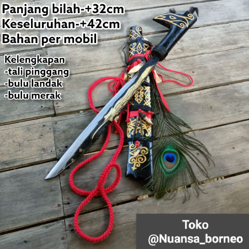 mandau senjata pusaka khas suku dayak kalimantan uk 42cm