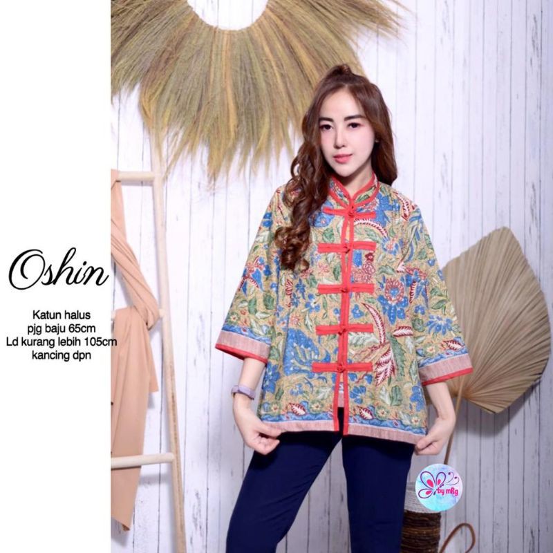 ATASAN BLUS BATIK MODEL OSHIN/Atasan Batik Modern/ Baju Atasan Batik /Baju Batik Atasan Wanita