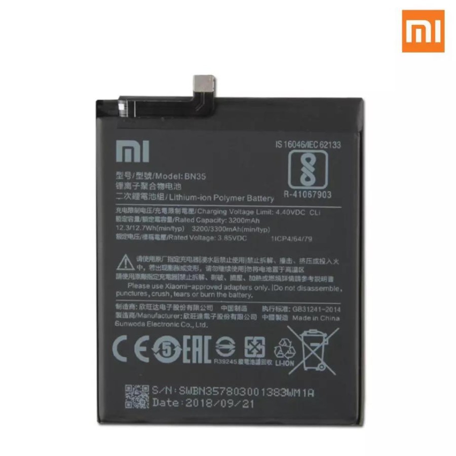 [RO ACC]  BN35 BATTERY BATERAI XIAOMI REDMI 5 5.7&quot; 3200MAH