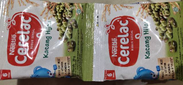 CERELAC BERAS MERAH  DAN KACANG HIJAU. SEPACK 8 BKS