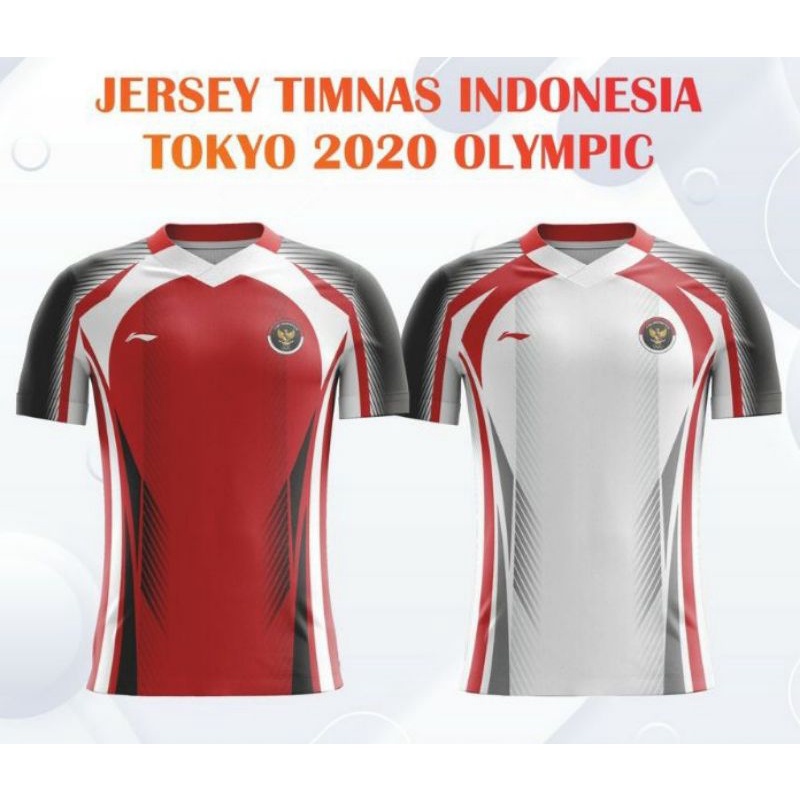 Jual Jersey Timnas Indonesia Olimpiade Tokyo Full Printing Gratis Nama Shopee Indonesia