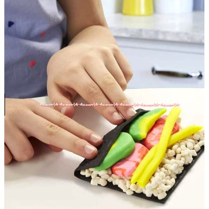 Play-Doh Kitchen Creation Sushi Mainan Lilin Membuat Makanan Sushi