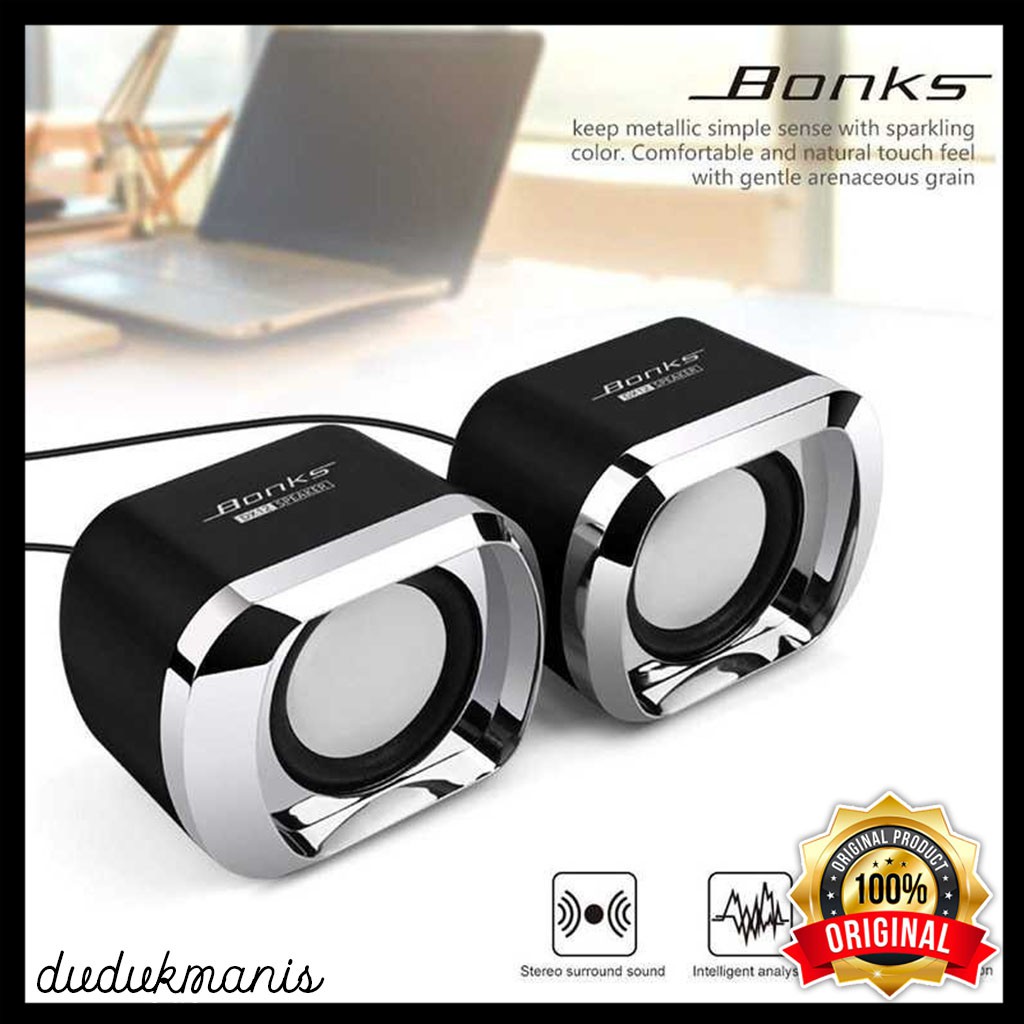 Speaker Stereo Multimedia 2 Buah Speaker Satellite KOM-266