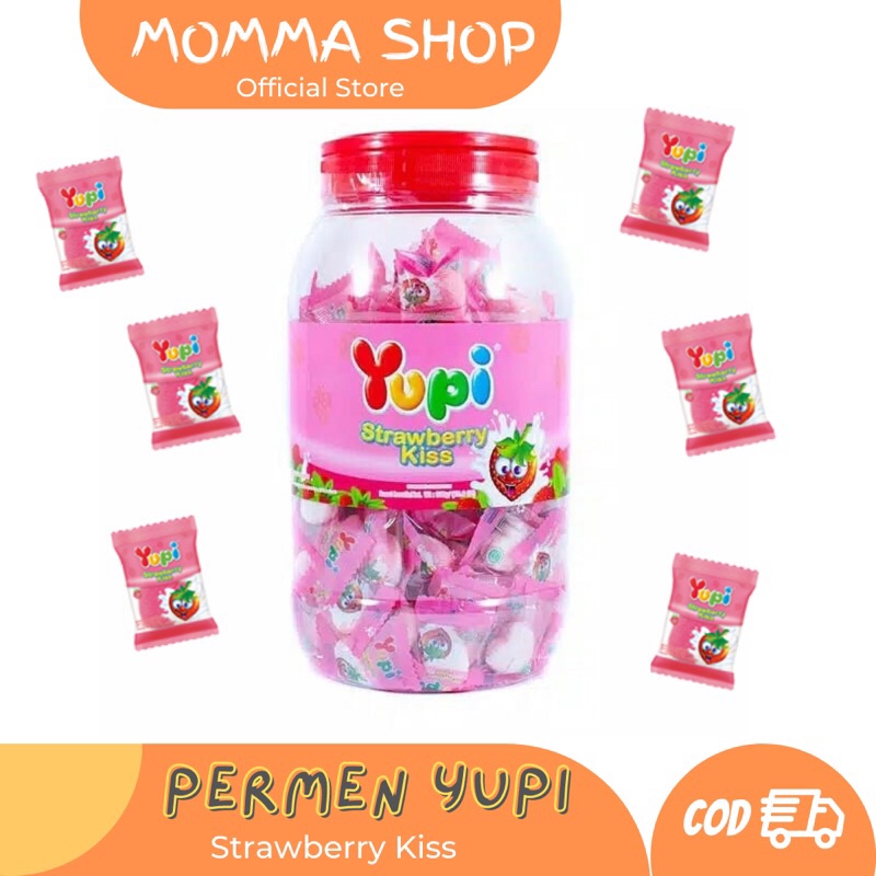 

Yupi Pink Strawberry Kiss Jar / Toples