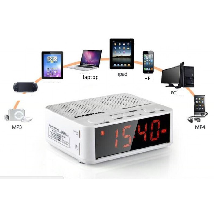 SPEAKER MINI JAM ALARM RADIO BLUETOOTH KUALITAS BAGUS