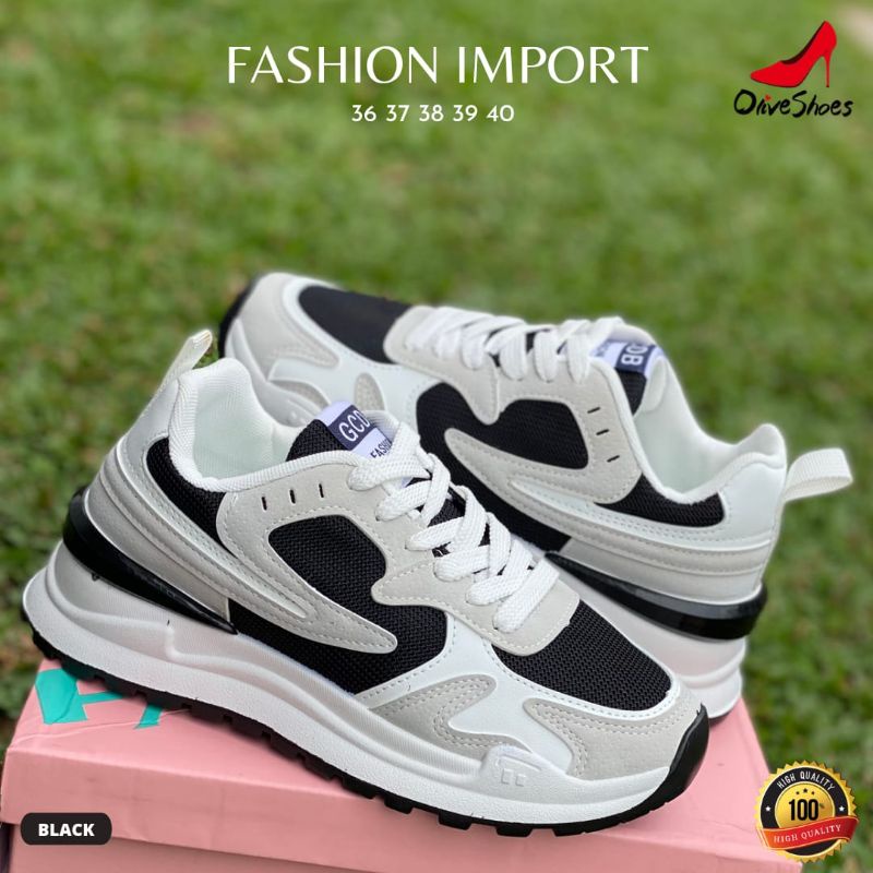 SEPATU FASHION IMPORT BY OLIVE SHOES [ FREE BOX]
