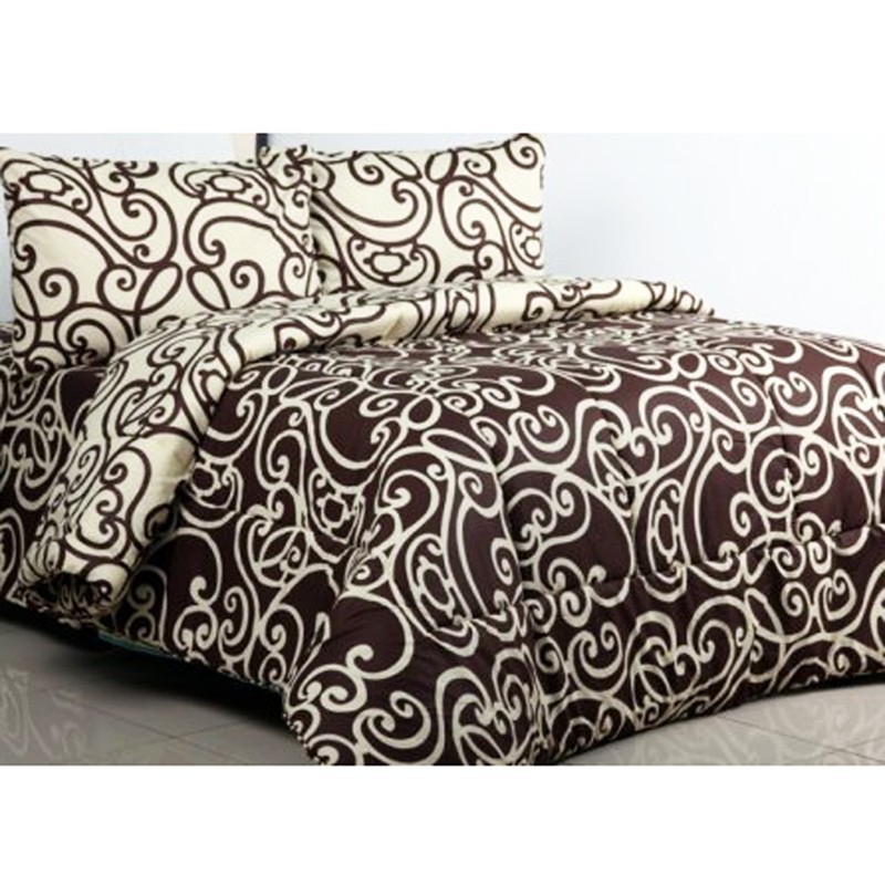 Jaxine Sprei Bahan Katun Motif Teralis Coklat Krem Belum Termasuk Bedcover Shopee Indonesia