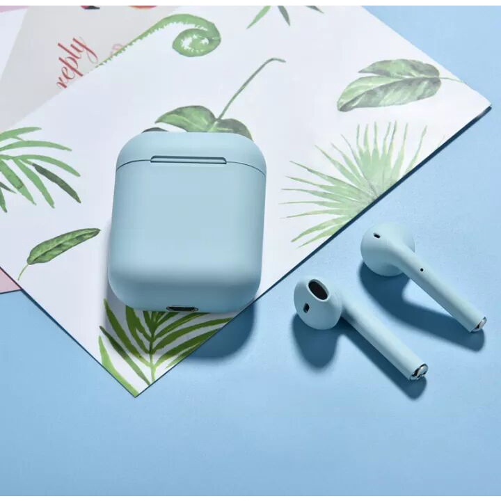 【flash sale】Headset Bluetooth inpods  i12 TWS Wireless Earphone  Bluetooth Earbuds Matte Macaron Android IOS-4
