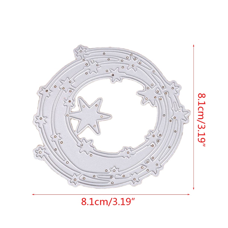 Cetakan Stensil Cutting Dies Motif Snowflake Natal Bahan Metal Untuk Scrapbook / Craft DIY / Embossing