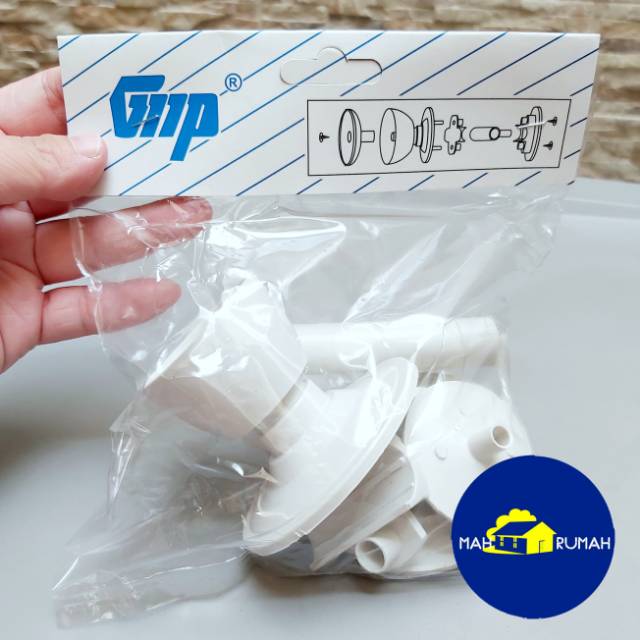 Kunci Pintu Bulat PVC Plastik Gagang Handle Kamar Mandi Putar Tarikan - GMP