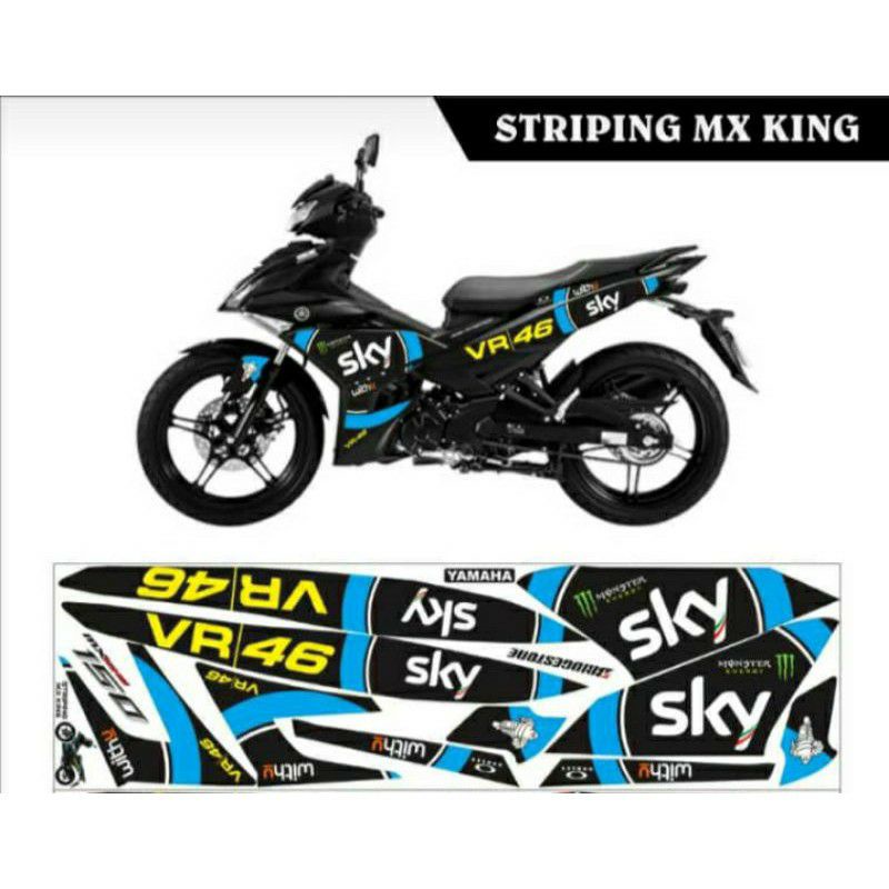 STIKER STRIPING MOTOR MX KING/LIS STRIPING VARIASI MOTOR MX KING/STRIPING LIS BODY MOTOR MX KING