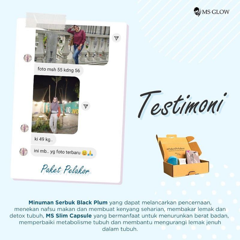 paket pelakor (Ms black & ms slim) Ms glow