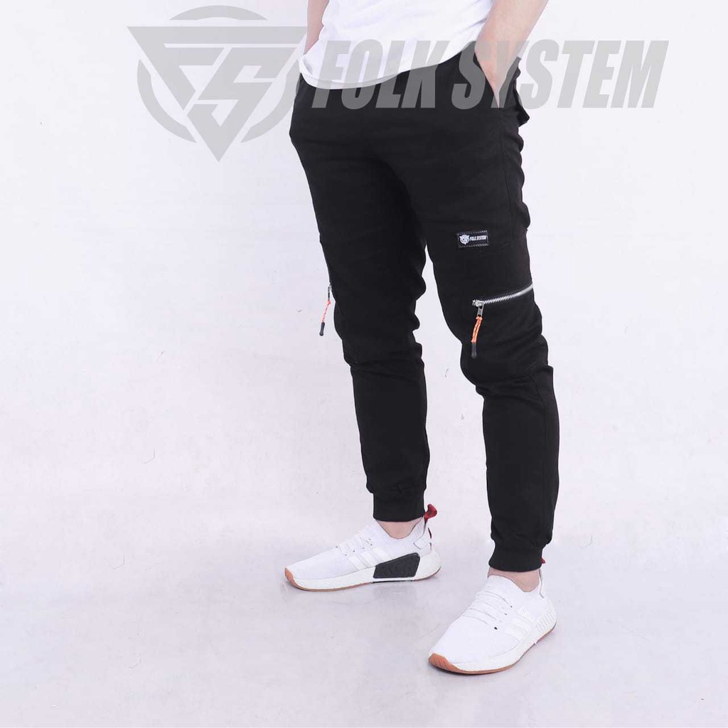 Celana Panjang Chino Jogger Cargo Pria WL original Folksystem