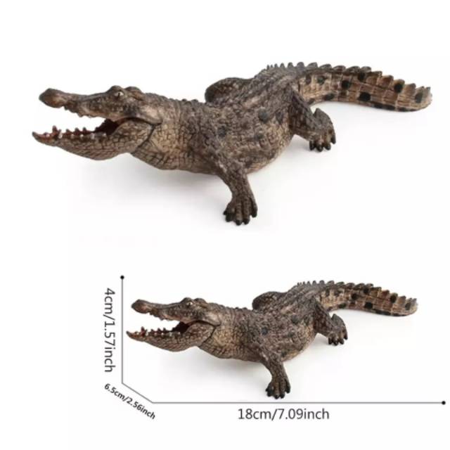 Mini Replika Buaya - Static Figure Alligator - Mainan Buaya