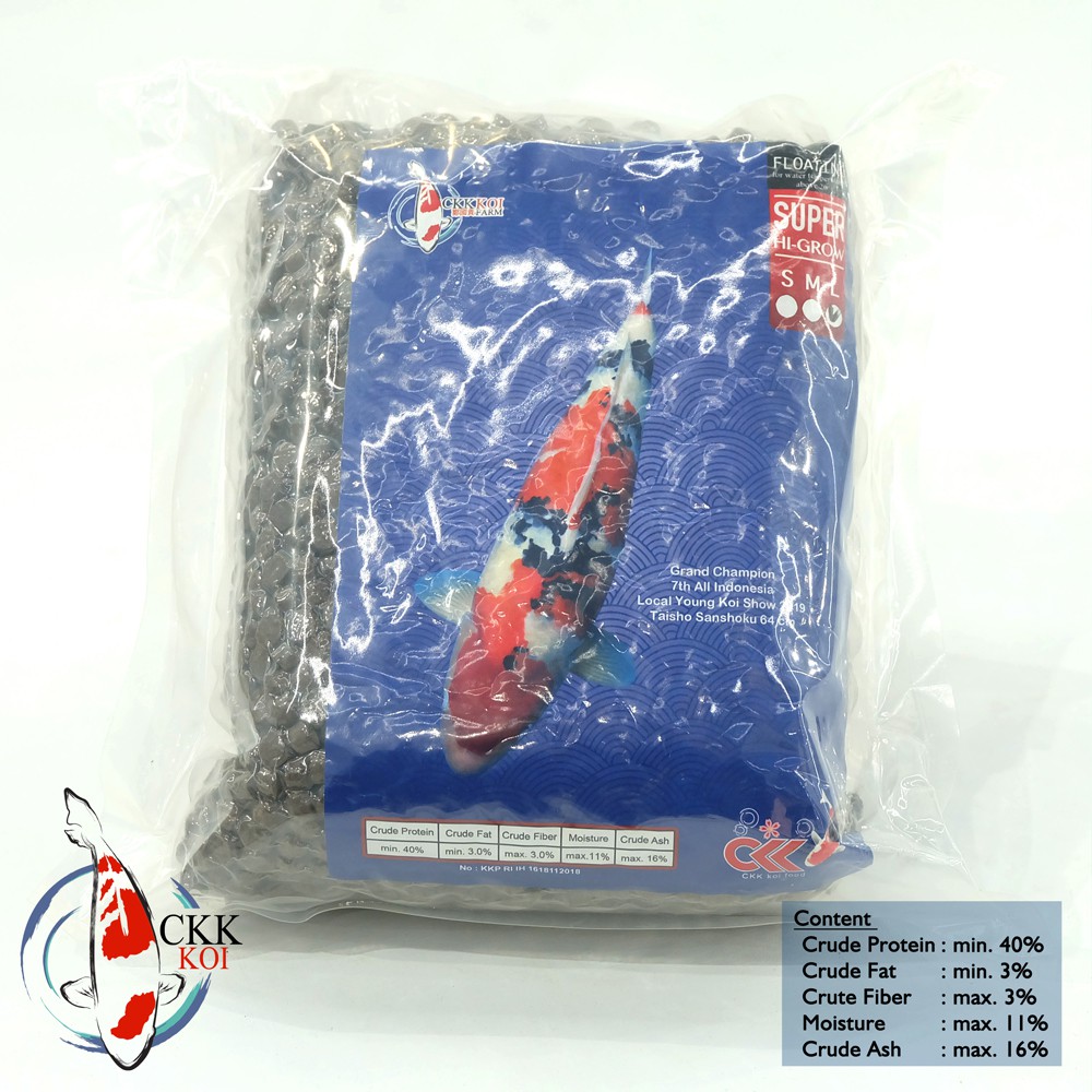 Makanan Ikan Koi | CKK Koi Food Hi Grow S M L Kemasan 2kg