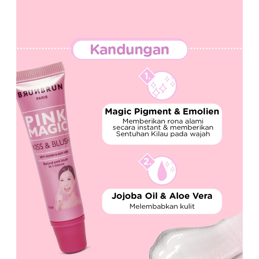 BRUNBRUN PARIS PINK MAGIC KISS & BLUSH 15ML