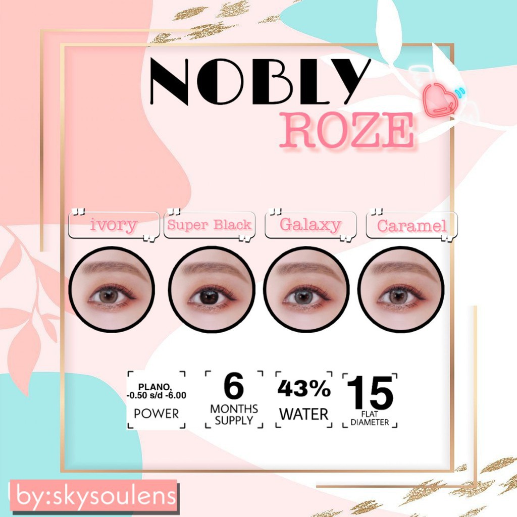 Softlens Nobly Idol Roze Super Black Minus 0 50 S D 3 00 Soflense Soflens Shopee Indonesia