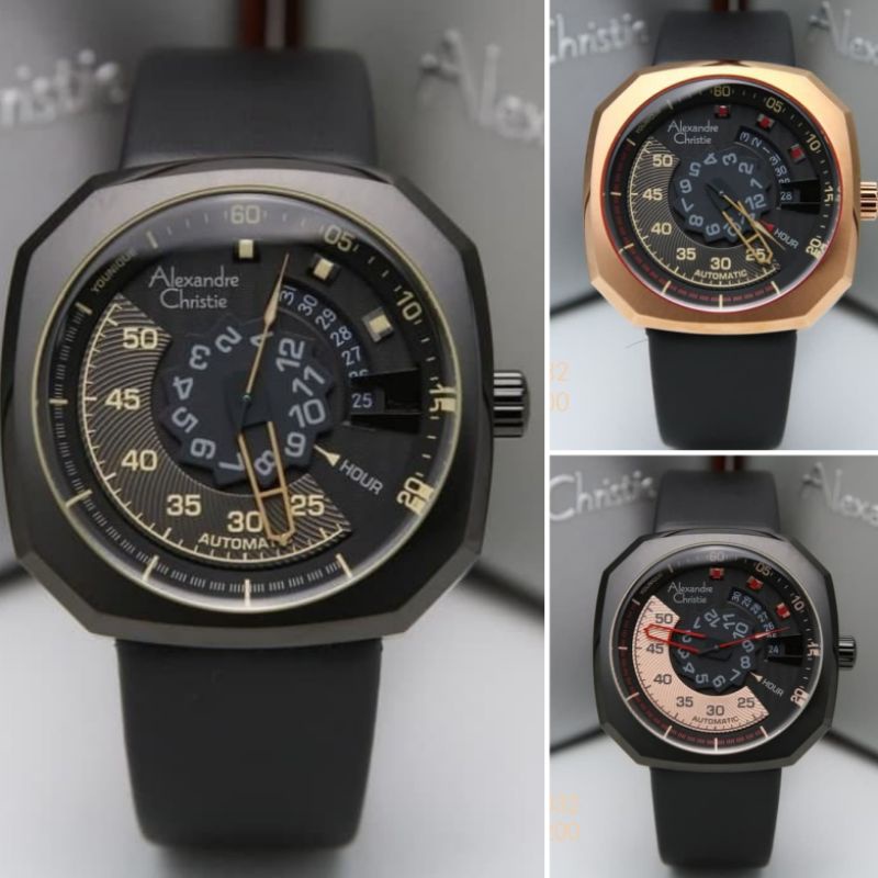 Alexandre Christie Pria AC 3032 MC Automatic Original || Ac3032 Leather Strap ORI