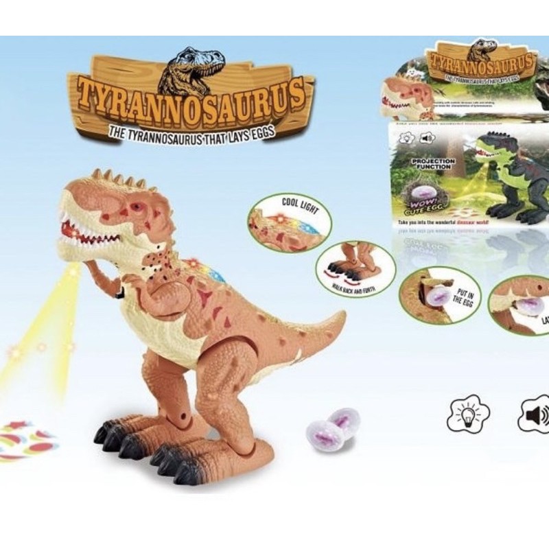 mainan anak dinosaurus bisa jalan bertelur - mainan anak T-Rex - mainan edukasi anak - mainan anak